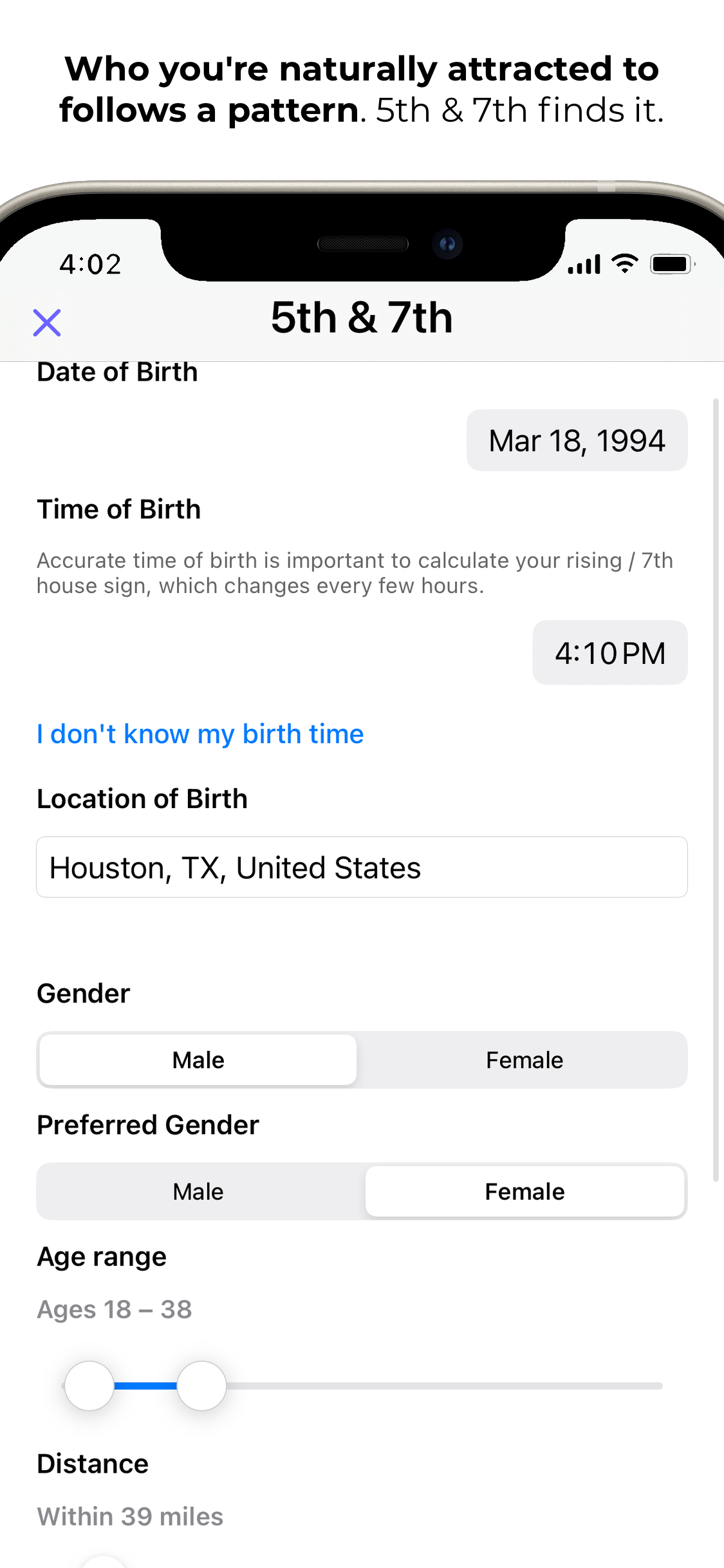 Matching explanation screenshot